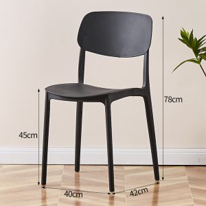 modern black plastic dining chairs