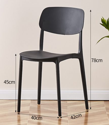 modern black plastic dining chairs